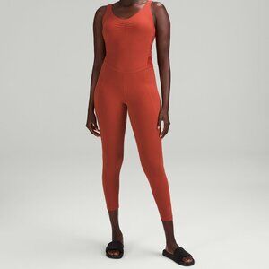 Lululemon Ruched Yoga Bodysuit 25" - Cayenne Size 4